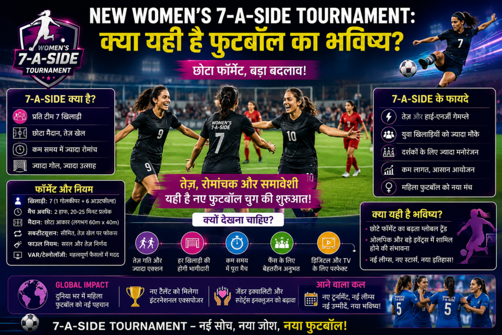 Cover image for New Women’s 7-a-Side Tournament: क्या यही है फुटबॉल का भविष्य?