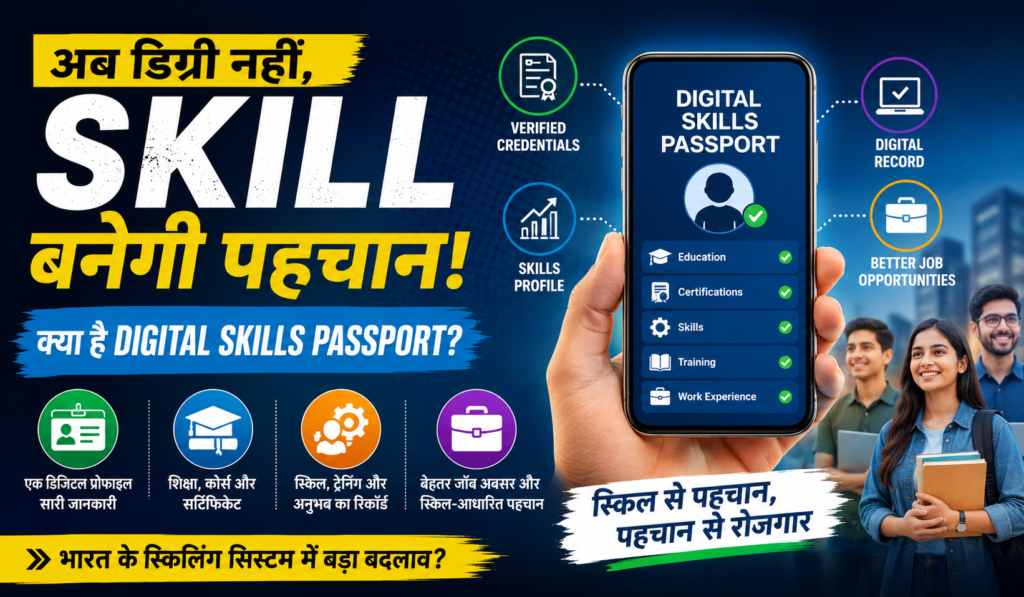 Cover image for अब डिग्री नहीं, स्किल बनेगी पहचान: क्या है Digital Skills Passport और कैसे बदलेगा नौकरी का तरीका?