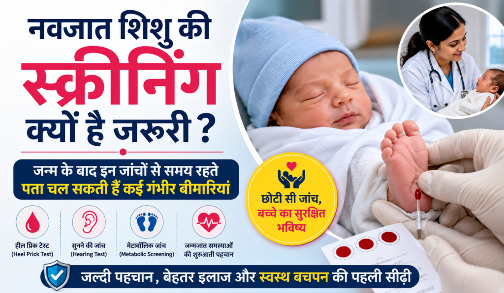 Cover image for नवजात शिशु की स्क्रीनिंग क्यों है जरूरी? जन्म के बाद इन जांचों से समय रहते पता चल सकती हैं कई गंभीर बीमारियां