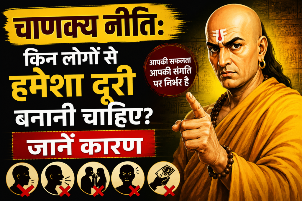 Cover image for चाणक्य नीति विशेष: किन लोगों से हमेशा दूरी बनानी चाहिए? सफल और शांत जीवन के लिए आचार्य चाणक्य की अमूल्य सीख