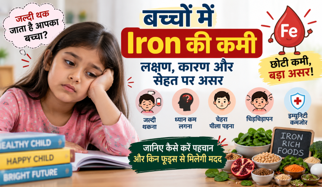 Cover image for बच्चों में Iron की कमी से क्या हो सकता है? जानिए किन संकेतों को नजरअंदाज नहीं करना चाहिए